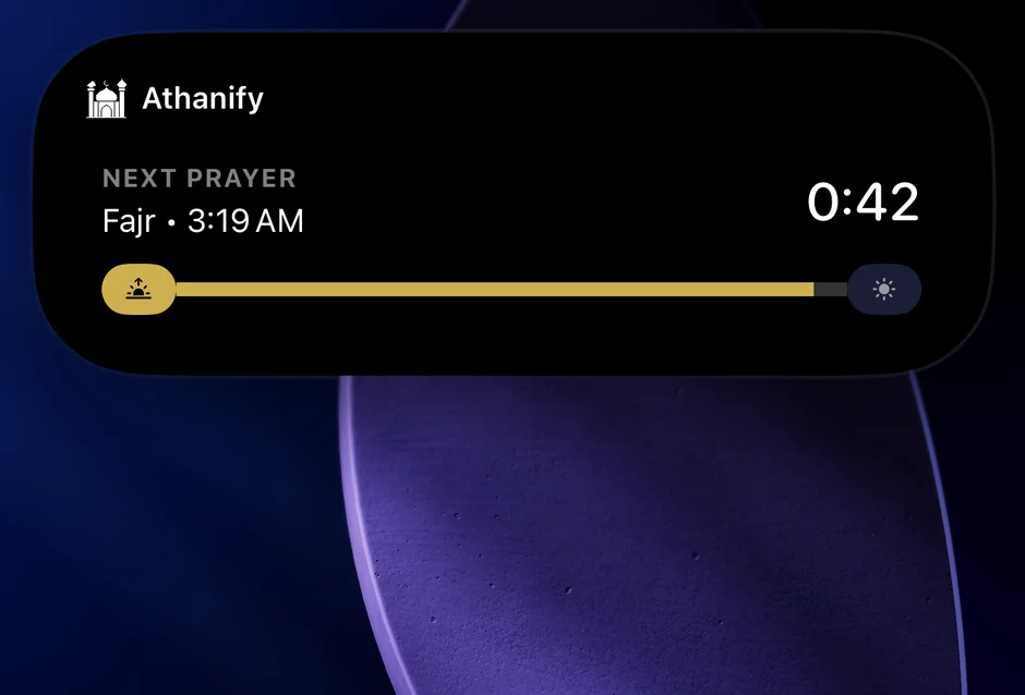 Athanify Lock Screen prayer widget