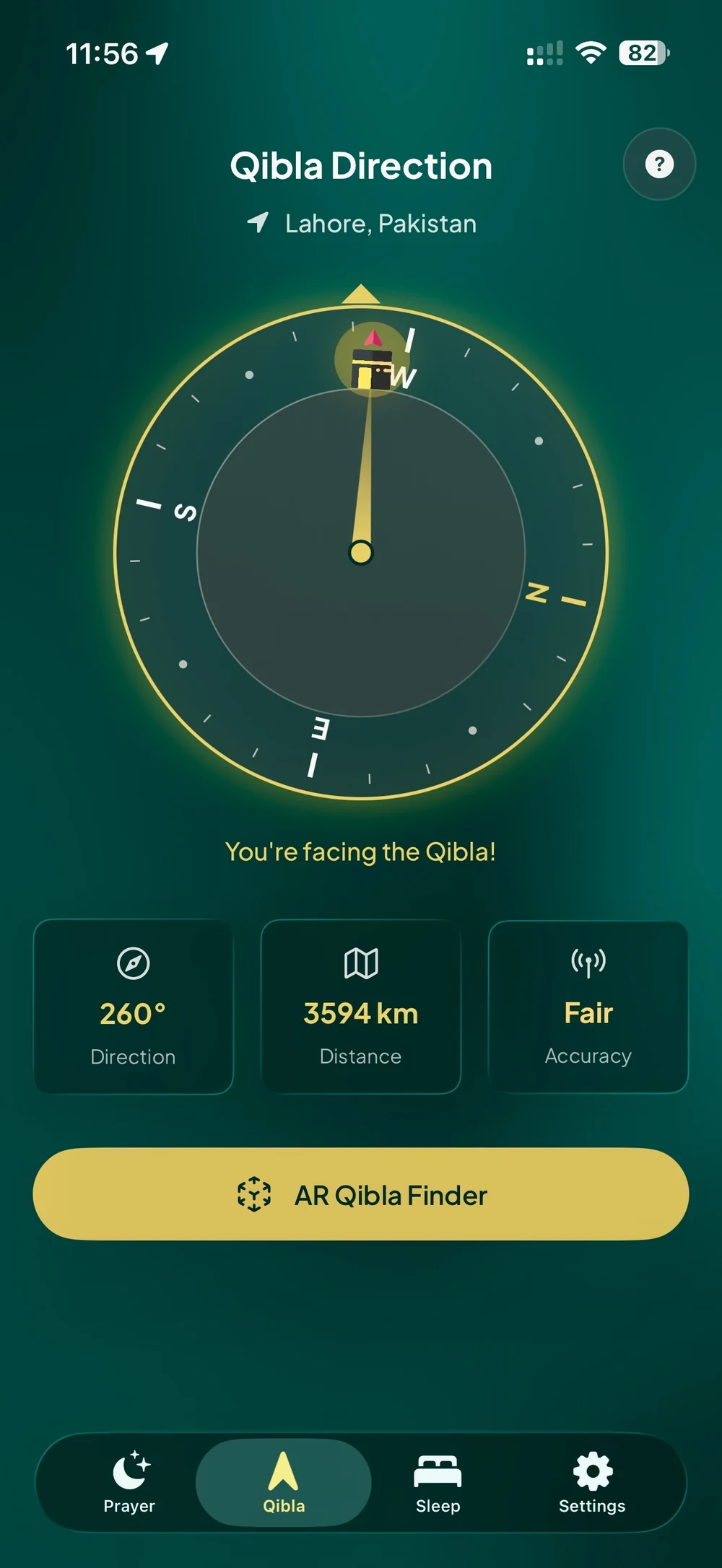 Athanify Qibla compass