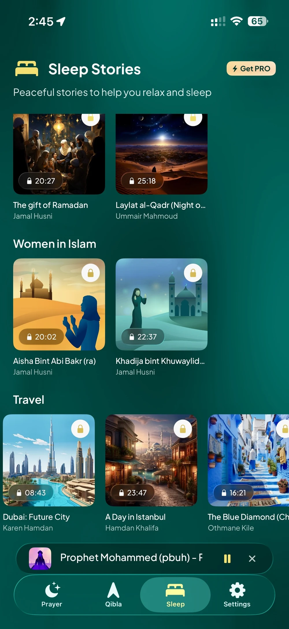 Sleep story categories